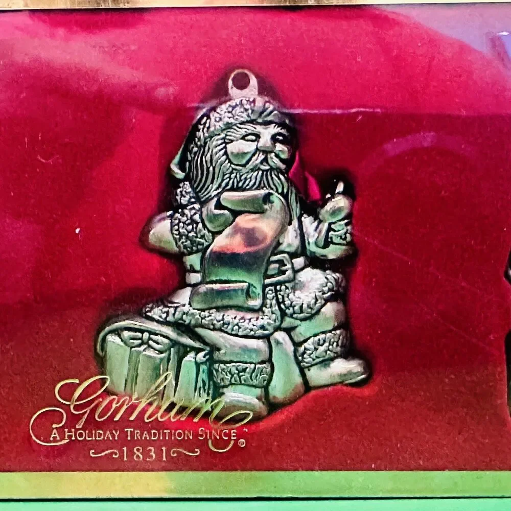 Gorham North Pole Ornaments, Set Of 3 Silver Plated New in Box Picture Ornament